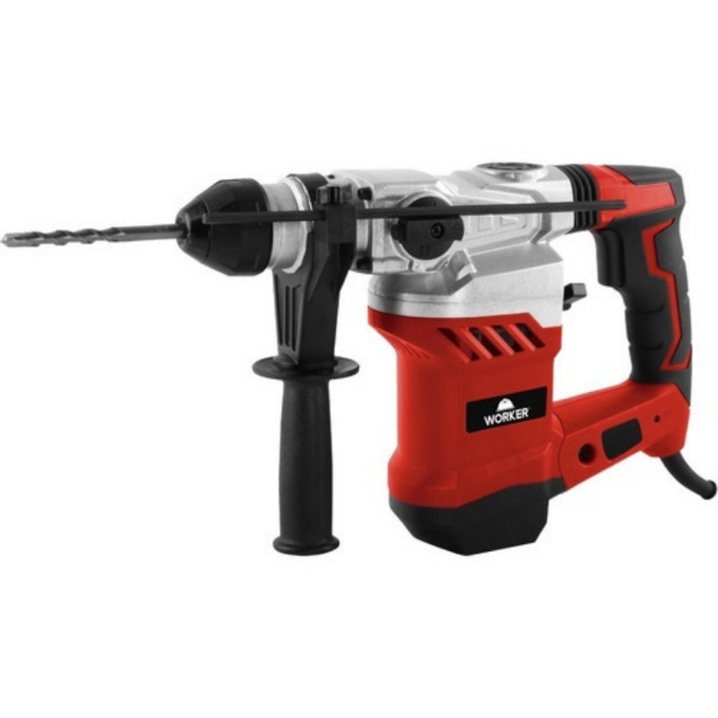Furadeira Martelete Rompedor Perfurador 1500W Worker Com Talhadeira Para Concreto e Demolição
