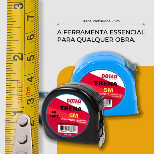 Trena de Aço com Trava 5m*19mm de Trena 5 Metros Trena de Medicao Com fivela trena digital trena de aco inoxidavel PN015