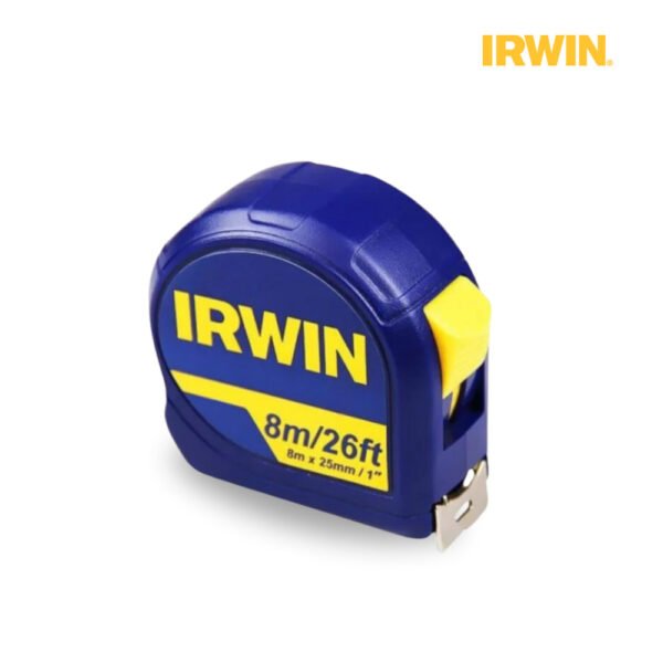 Trena Fita Standard 8 Metros Irwin 26FTx1" C/6 Trava Ferramenta Profissional Construção Reformas Gancho Magnético