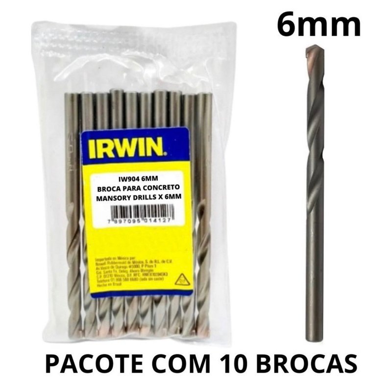 10 Broca IRWIN Widia 6,0 MM – ORIGINAL IRWIN