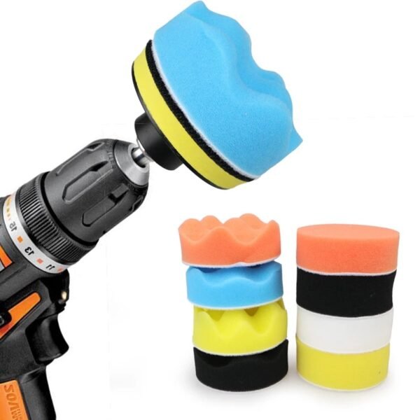 [11 Peças] Kit Polimento Adaptador+ Disco Furadeira 5 Boinas Lã ,conjunto Adaptador De Broca Polidor, Conjunto Roda De Esponjas Para Polir