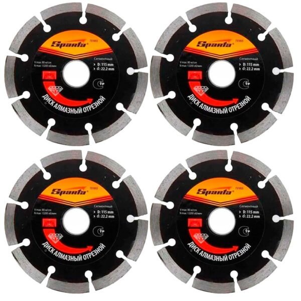 4x Disco Corte Diamantado Segmentado Furo 20 e 22mm Disco de Makita 115x22,2mm 4,5 Pol