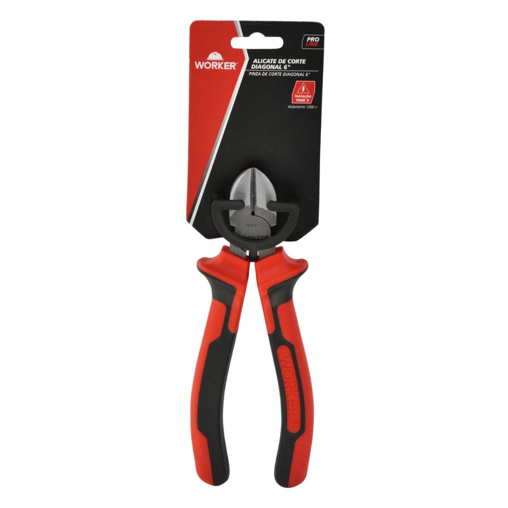 Alicate Eletricista De Corte Diagonal 6” Isolação 1000v