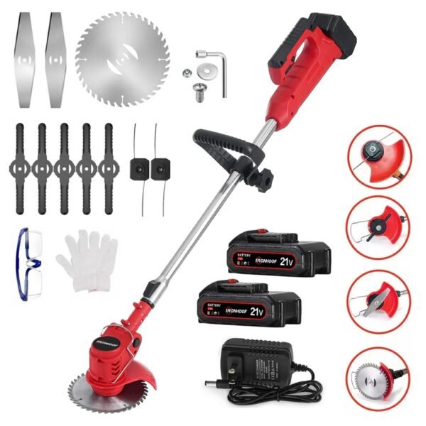 Aparador Cortador de Grama Roçadeira a Bateria 21v 800W Recarregável Cortador De Grama A Bateria
