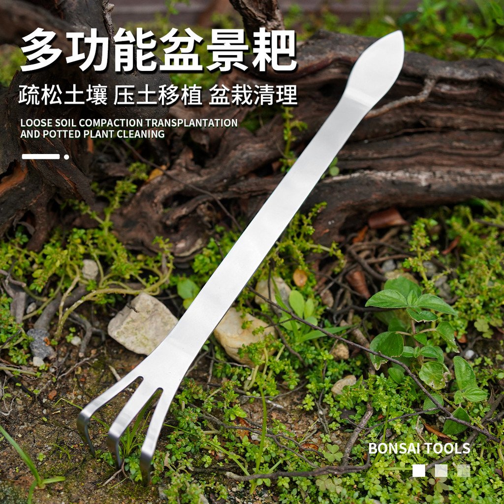 Bonsai Ancinho De Aço Inoxidável Ancinho Solo Pressionando Faca Bud Picking Forma Fazendo Ferramentas Bonsai Bonsai Especial Fazendo Ferramenta Afrouxamento Solo
