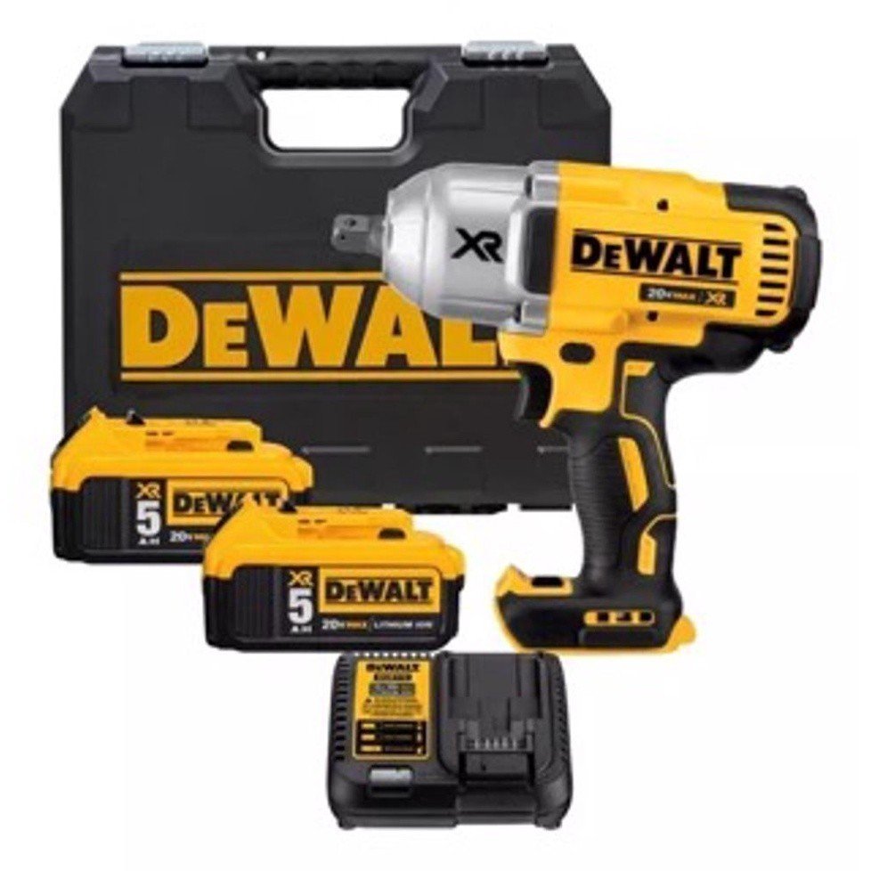 Chave De Impacto 3/4 Dcf897 DEWALT + 2 Baterias 5ah XR + Carregador Bivolt + Bolsa
