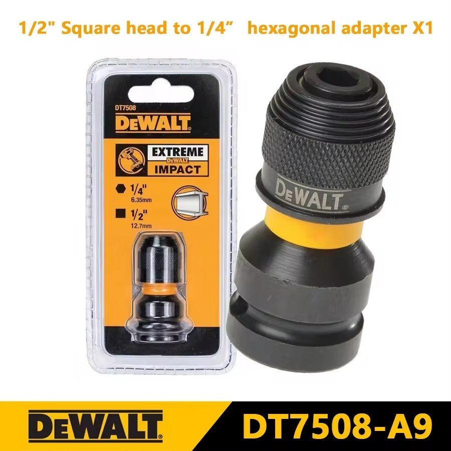 Chave De Slot De Cabeça Quadrada Dewalt DT7508 1/2 Junta Hexagonal 1/4 Adaptador De Máquina