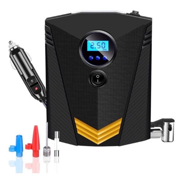 Compressor Ar Inflador Ar Pneu Digital Lanterna Calibrador Pneus Com Fio Compressor Ar 12V