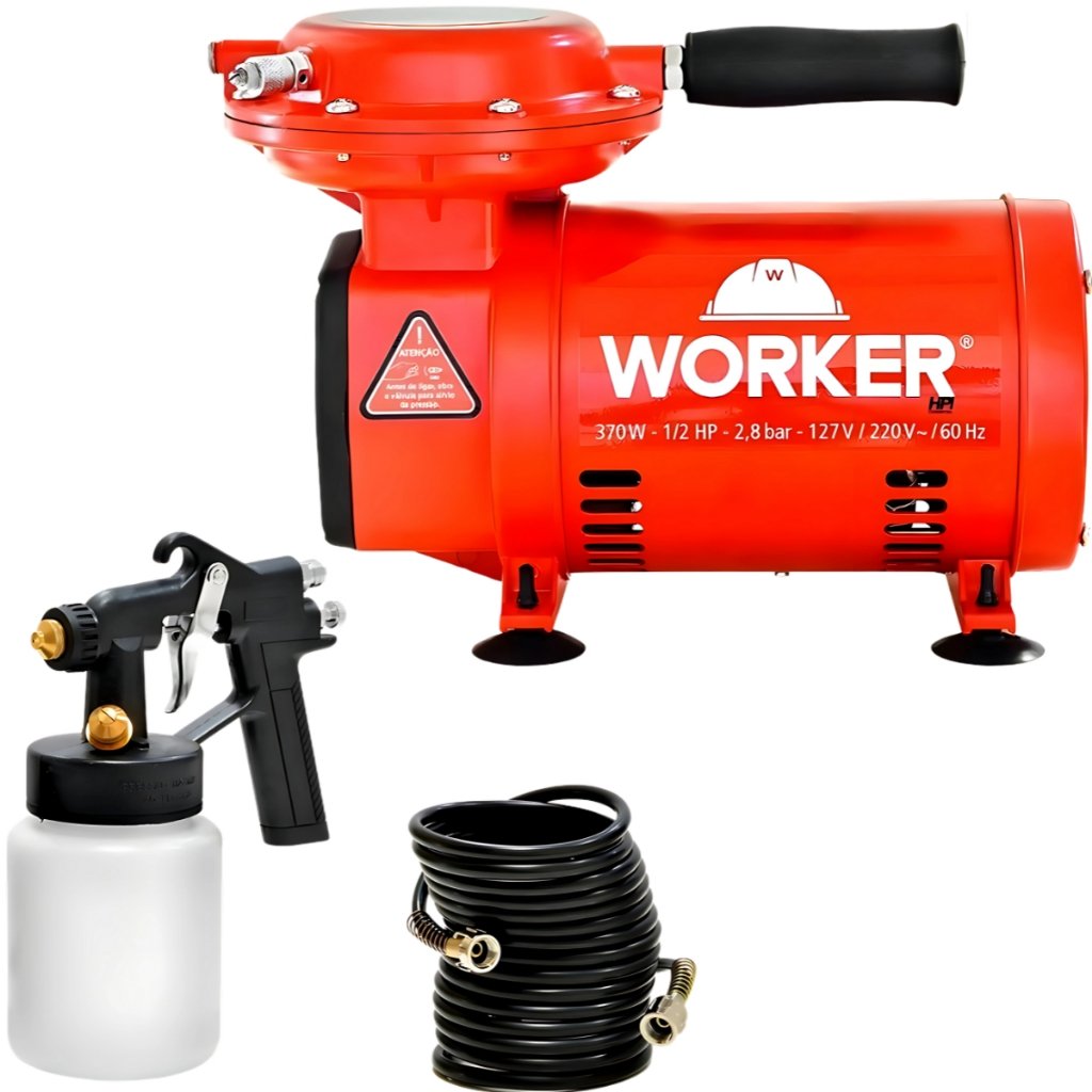 Compressor de Ar Direto Elétrico Portátil Pistola Pintura Pulverizadora Bivolt Portátil