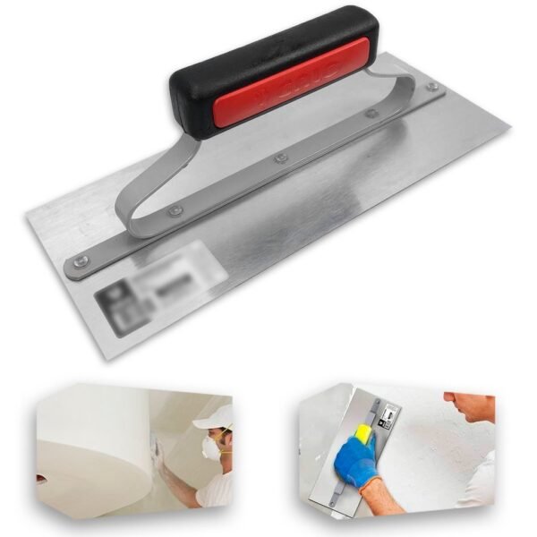 Desempenadeira de Aço Lisa Galo 305/00 – 120x290mm com Cabo Fechado para Gesso Profissional Original