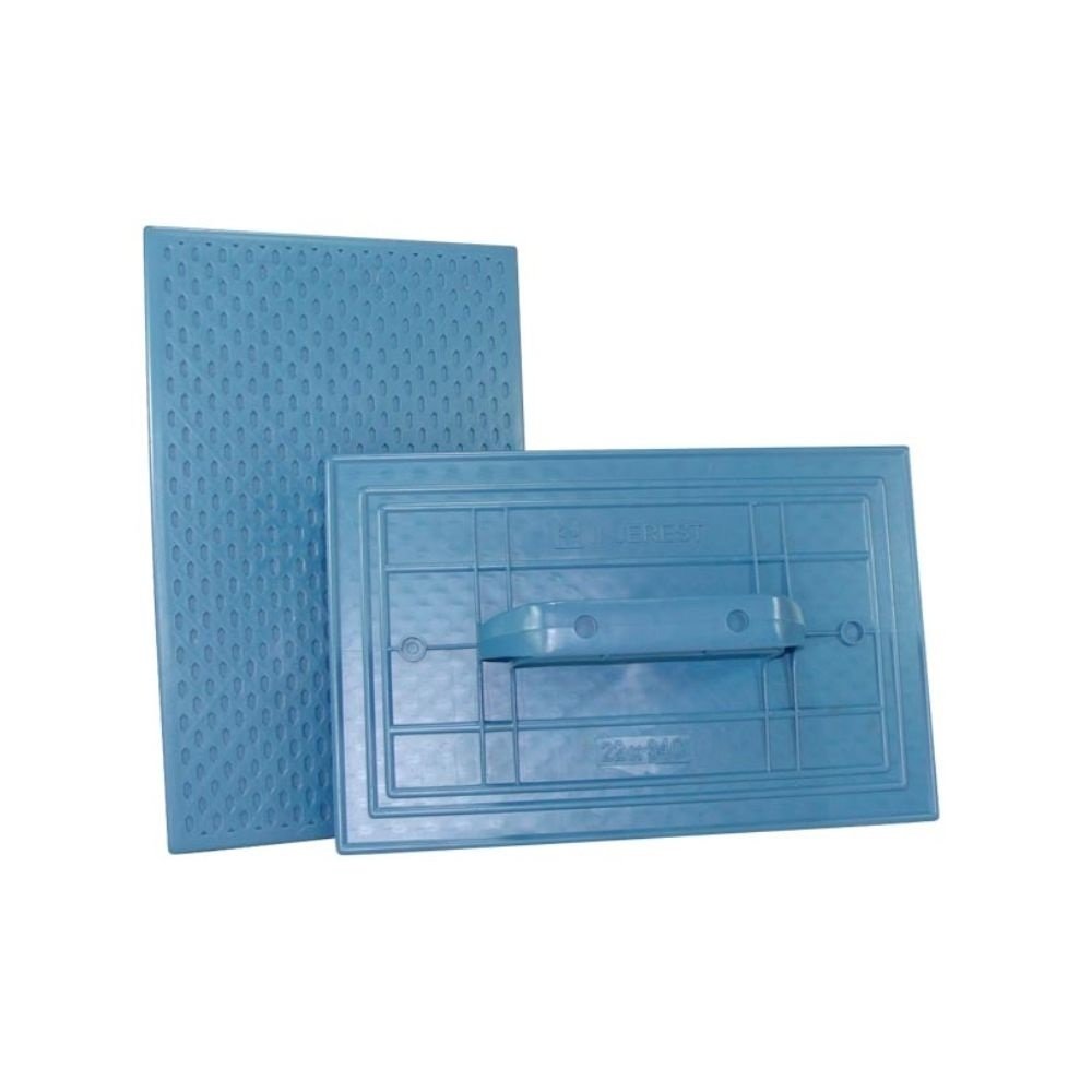 Desempenadeira Plástica 22cm x 34cm Azul Corrugada Injerest