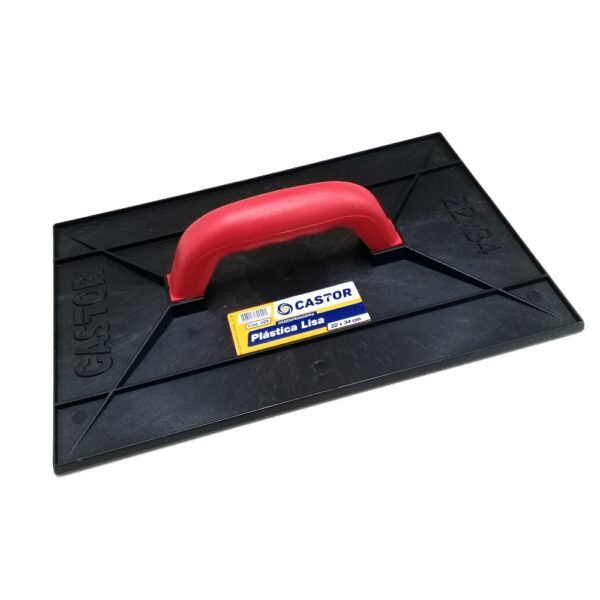 Desempenadeira plástica PVC 22x34cm Lisa Preta - Castor