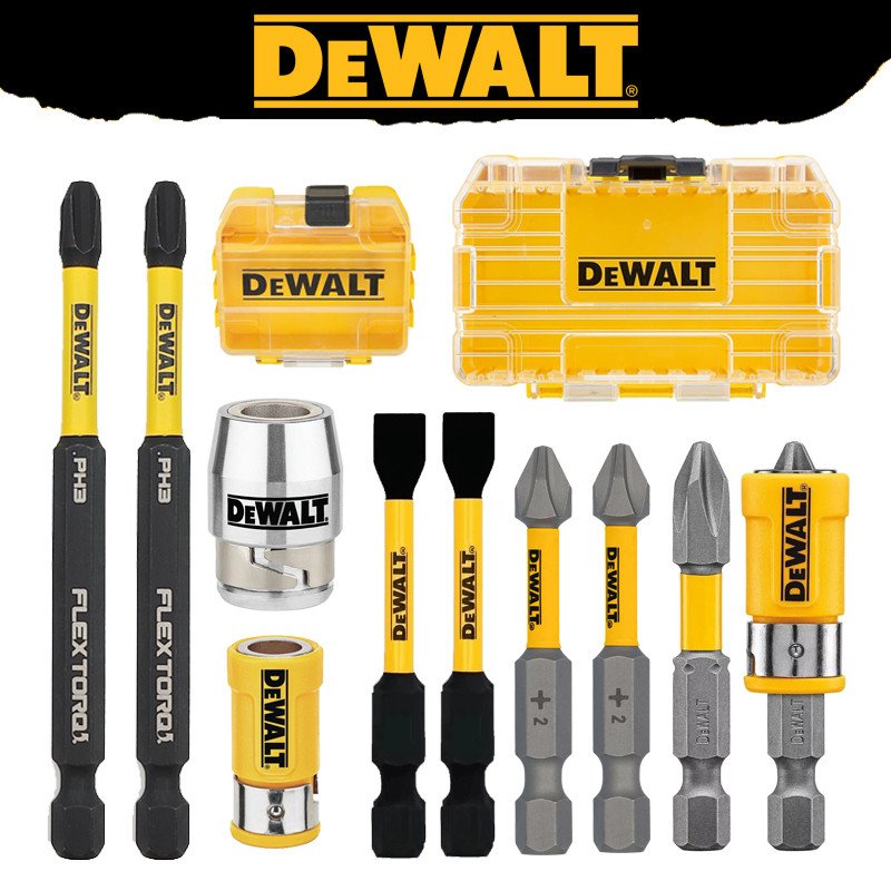 DEWALT Original PH2/PH3/SL8 Bits DWASLVMF2 DWA2PH2SL Manga Hexagonal Anel Magnético Médio Pequena Caixa Conjunto De Aces