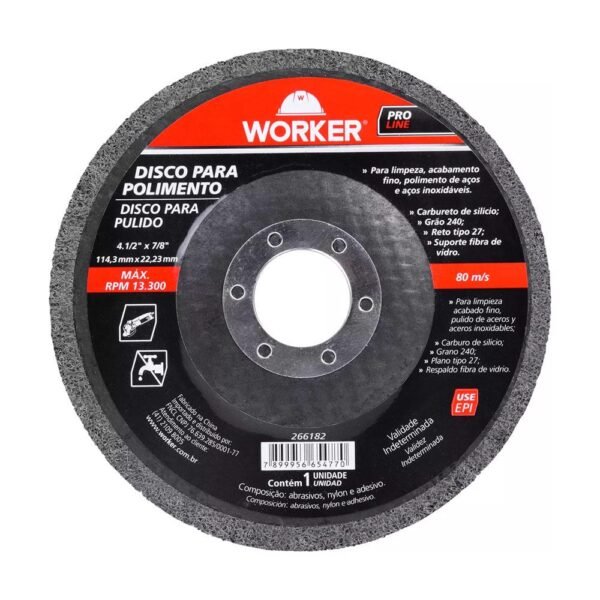 Disco para Polimento 4.1/2" x 7/8" - Worker