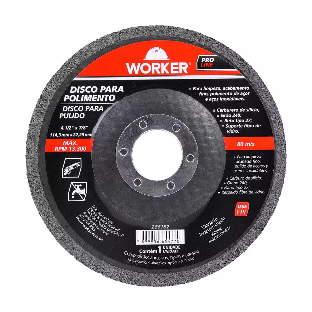 Disco para Polimento 4.1/2″ x 7/8″ – Worker