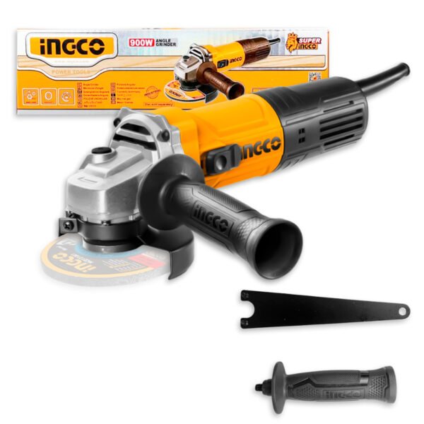Esmerilhadeira Angular Elétrica Ingco 900W | 5 POL (125MM) C/ Acessórios 6 Velocidades para Cortes
