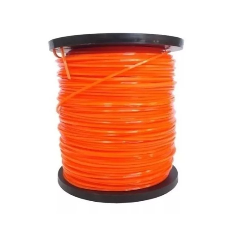 Fio Nylon Roçadeira Quadrado Linha Cortar Grama 20 Metro 3mm Jardinagem Forte