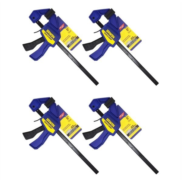 Kit 04 Grampo Rapido Marceneiro Quick-grip 06 15cm Irwin Grampo Sargento