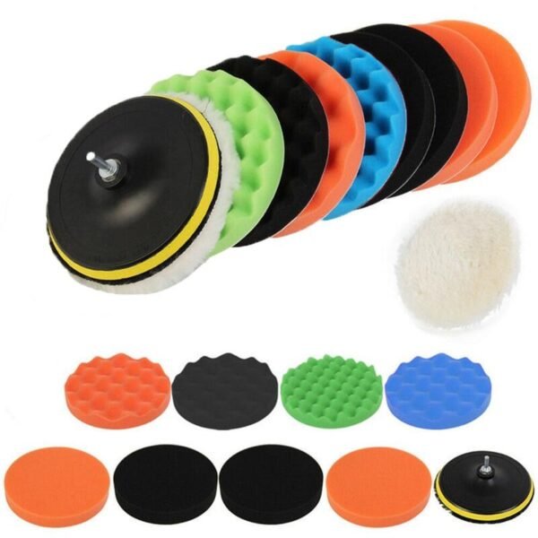 Kit 11 boina disco esponja polimento limpeza carro madeira moveis