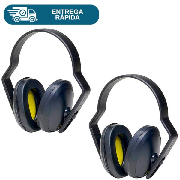 Kit 2 Abafador De Ruido Protetor Auricular Tipo Concha 16DB Ledan 2001 Auditivo Ouvido Barulho Ruidos Proteção Epi