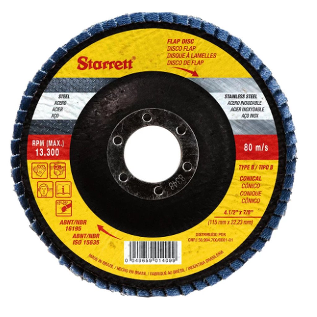 Kit 2 Discos Desbaste Flap 4.1/2×120 – Starret