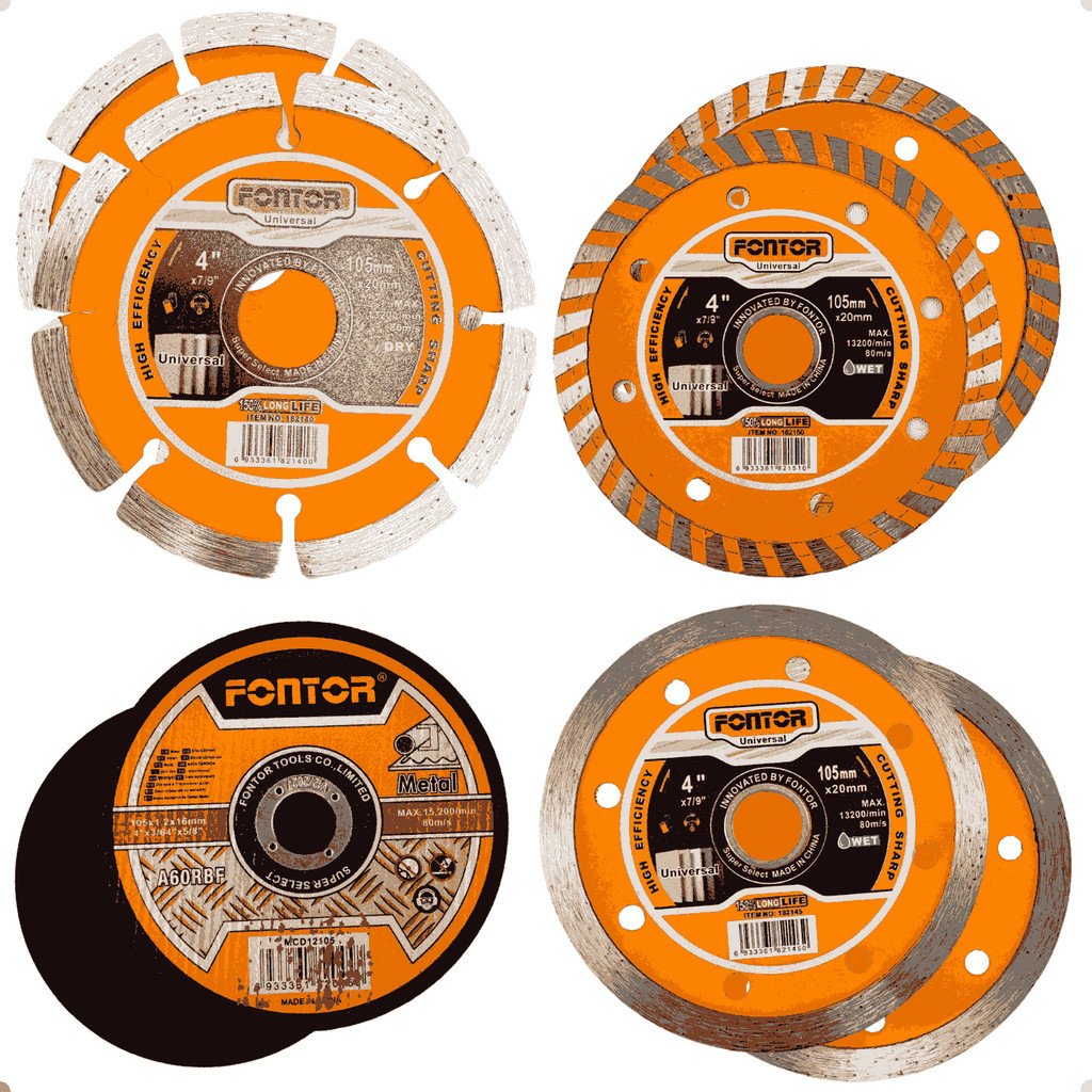 Kit 4×1 Discos de Corte e Desbaste  Alta Performance para Todos os Tipos de Corte