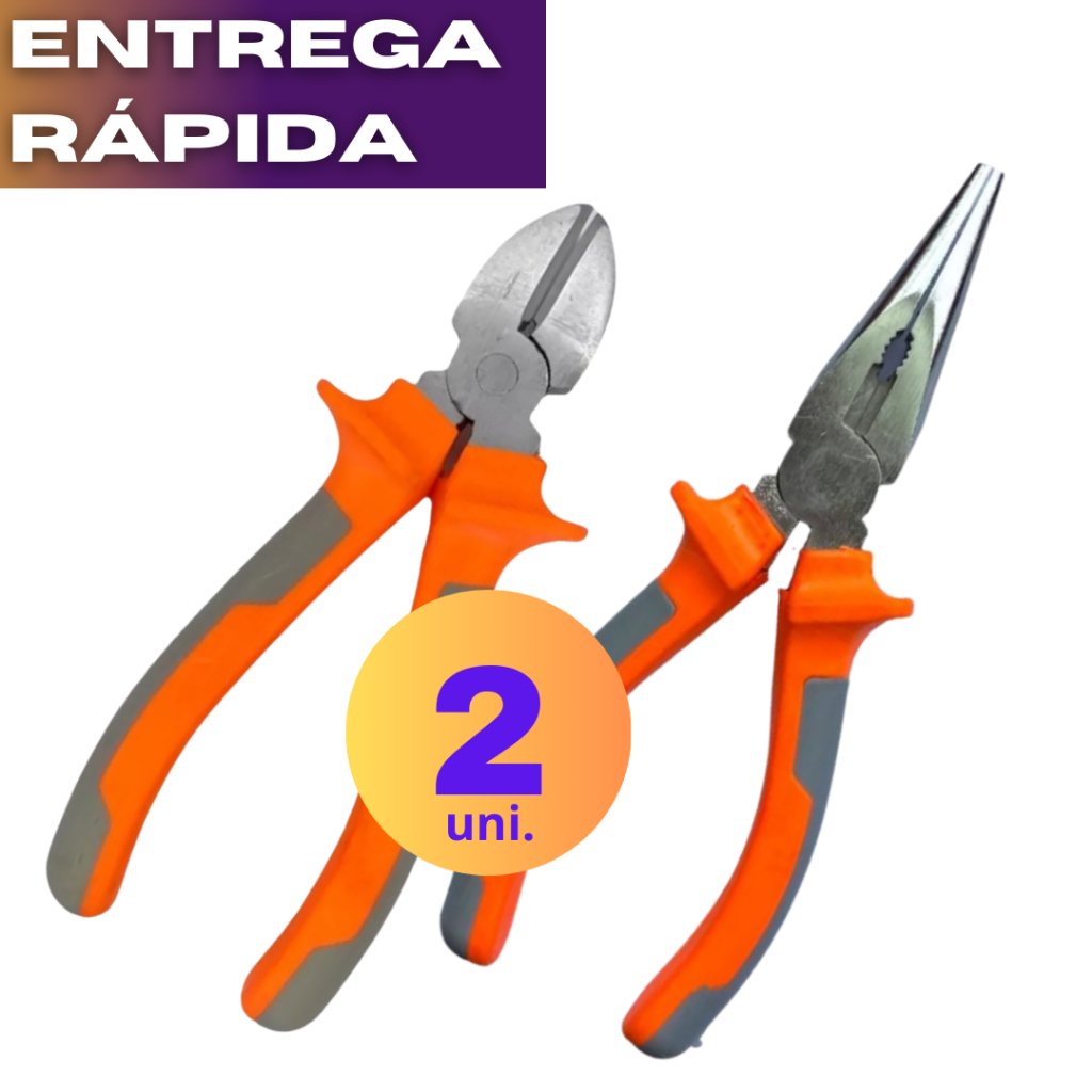 Kit C/2 Alicate de Corte e Alicate de Bico Fino 6