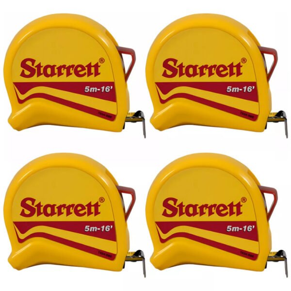 Kit C/ 4 Trenas Starrett 5 Metros Mm/Pol - STS34-5ME