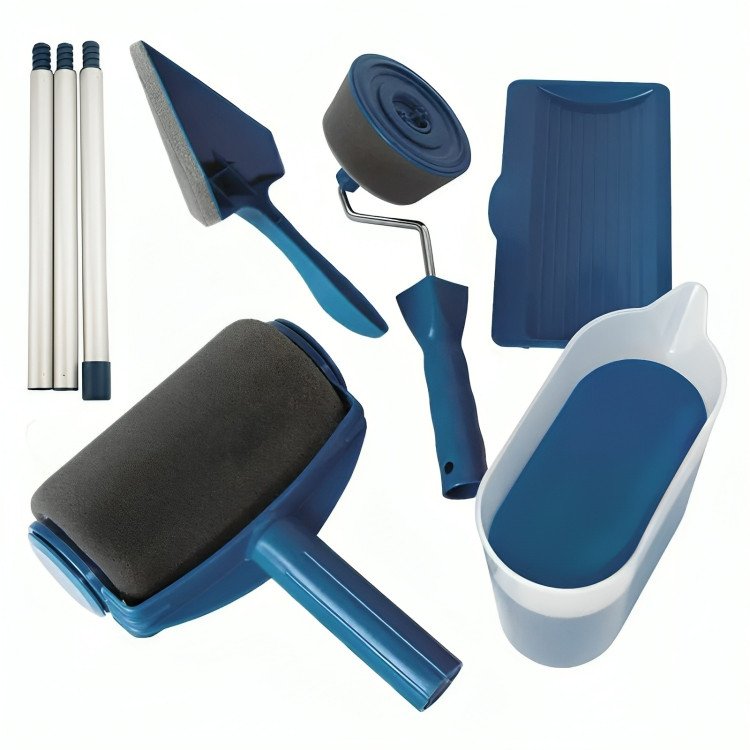 Kit De Pintura Parede 8 Peças Rolo De Pintura Com Reservatório Pintura Parede Reforma e Construção