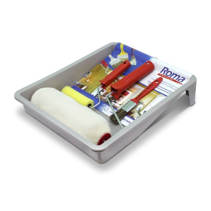 Kit Pintura 5 peças Multiuso Econômico Rolo De Pintura Para Parede 23cm