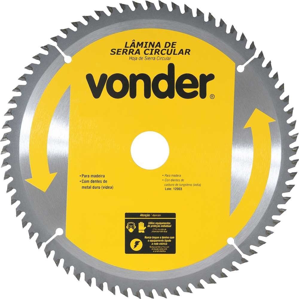 Lamina Serra Circular Videa 185X20X60D Widia 60 Dentes Vonder