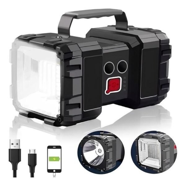 Lanterna Holofote Super Potente Led Recarregavel Longo Alcance 500 Metros Camping