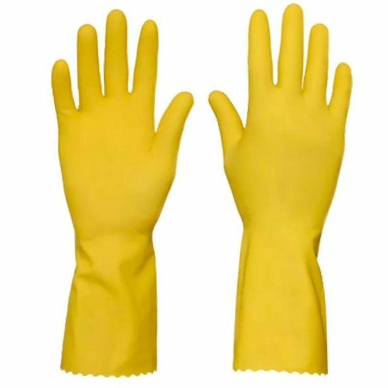 Luva Sanro Top Latex Amarela para Limpeza Cozinha Faxina uso Domestico luva nitrilica Multiuso Reforçada Resistente