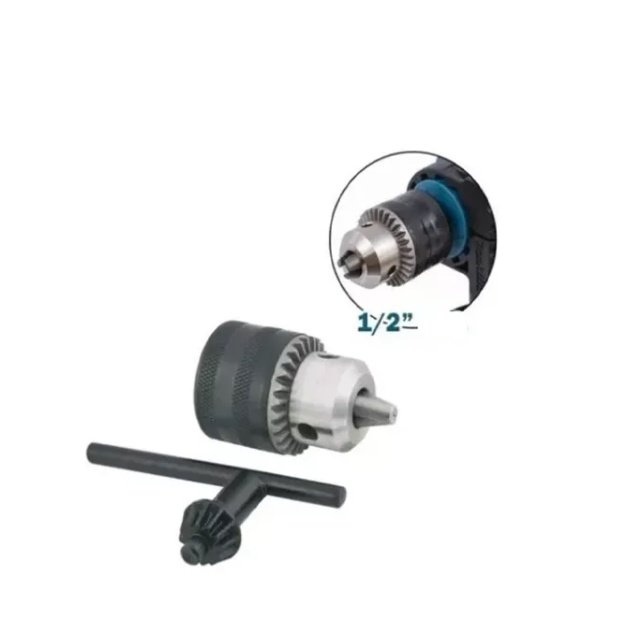 Mandril em AÇO + Chave P/ Furadeira Bosch Gsb 13 – 13mm 1/2 Pol X 20Mandril em AÇO + Chave P/ Furadeira Bosch Gsb 13 – 13mm 1/2 Pol X 20