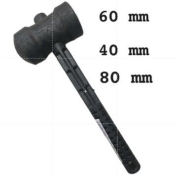 Marreta de Borracha Martelo de Borracha 40 mm e 60 mm