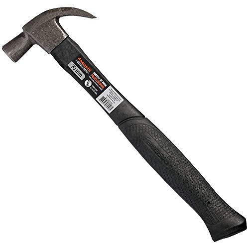 Martelo de Unha Cabo Alma de Aço Famastil – Cabo de Aço com Revestimento em Polietileno – 20 mm – Aço Temperado e Forjado – Preto Foxlux
