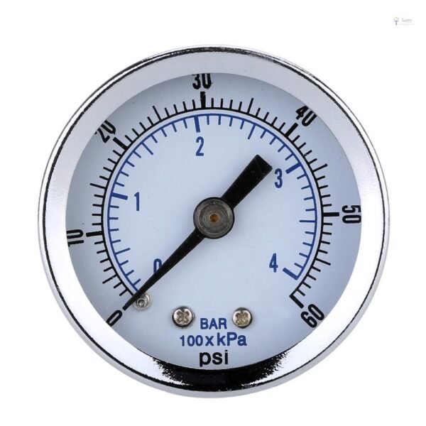 Medidor De Pressão Hidráulica Do Compressor De Ar BSPT De 1/8 " 0-60 PSI Placa De Discagem De Montagem Traseira De 40 Mm