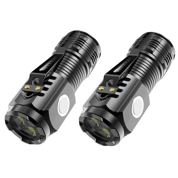 Mini Lanterna De Mão Pequena Luz Forte Brilhante Recarregável Com Base de Ima Magnetico GT-966