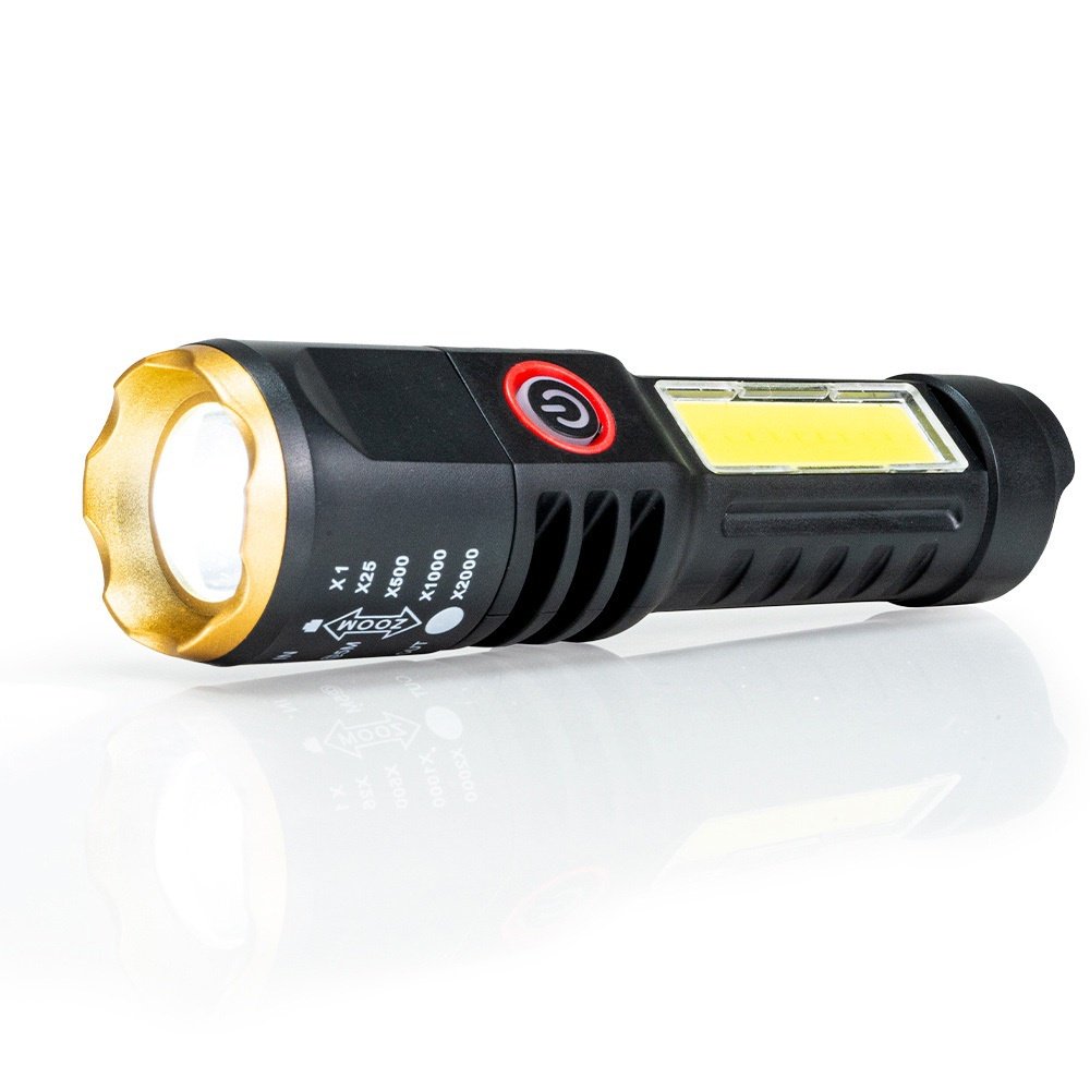 Mini Lanterna Super Potente Tatica Recarregavel Led Para Caça Camping Usb Com Zoom