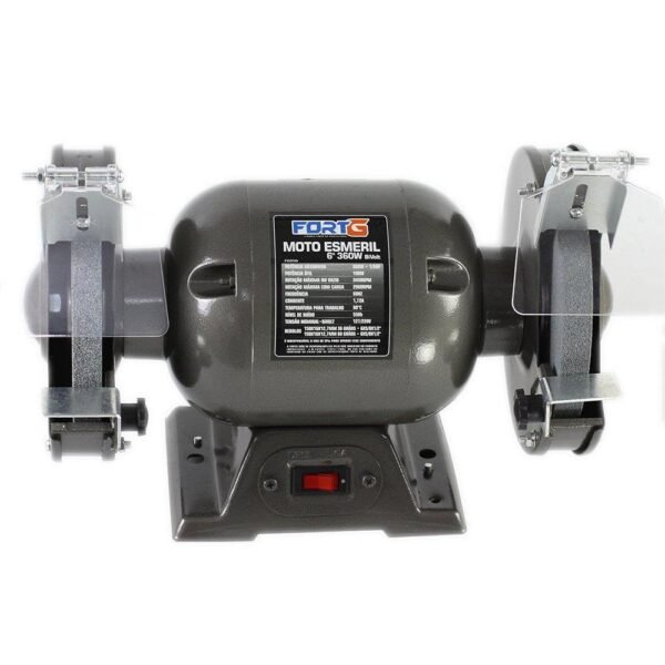 Moto Esmeril De Bancada 6 Polegadas 360w 1/2cv Bivolt 2 Rebolos Potência 220W - Fortg