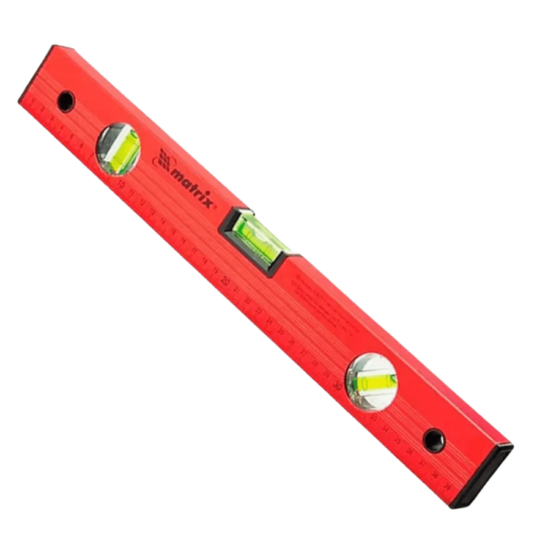 Mtx Nível De Alumínio 40 1000 Mm 3 Bolhas Com Régua Vermelho