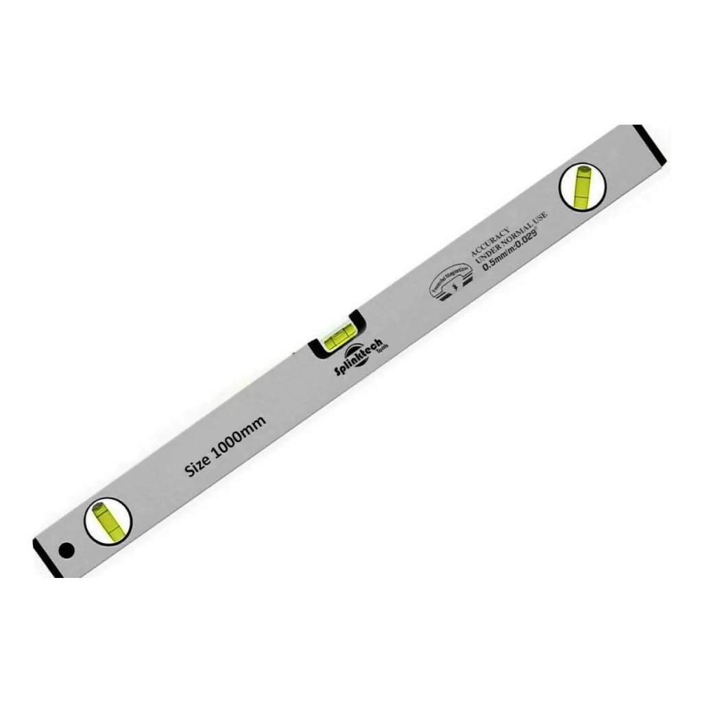 Nível de mão aluminio com 3 bolhas 1 metro profissional