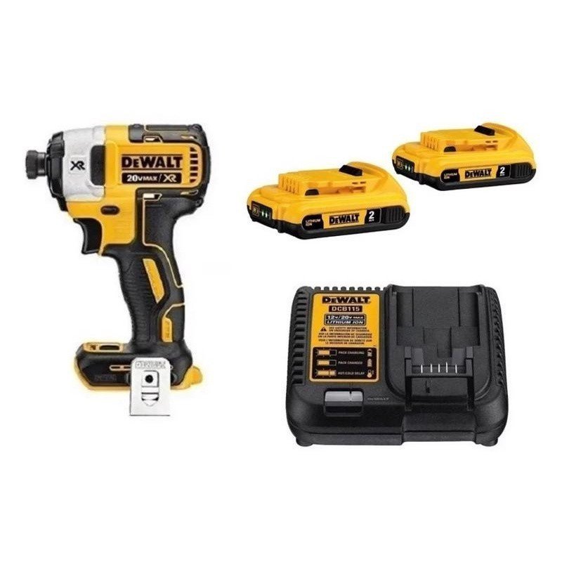 Parafusadeira DCF887 DEWALT 20V + 2 Baterias 2AH + Carregador Bivolt