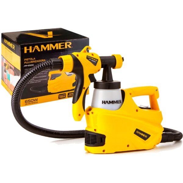 Pistola Pulverizadora Compressor Ar Direto Hammer 650w