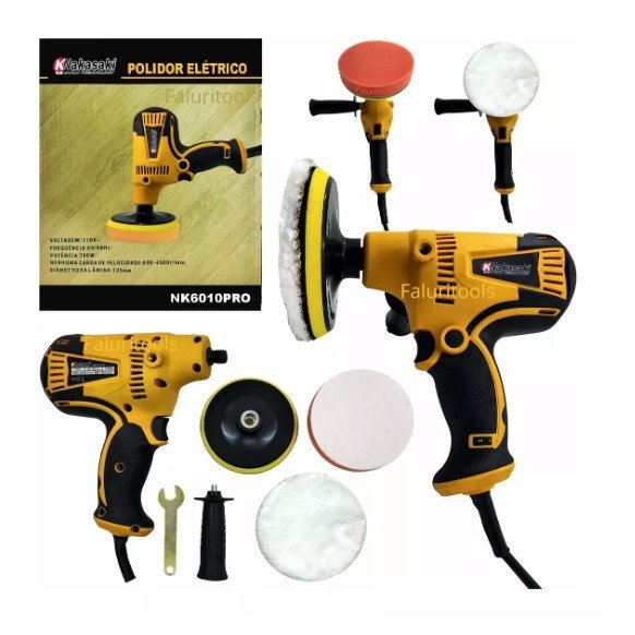 Politriz Enceradeira Lixadeira Automotiva Carro Roto Orbital Profissional 700W Similar Dewalt Bosch