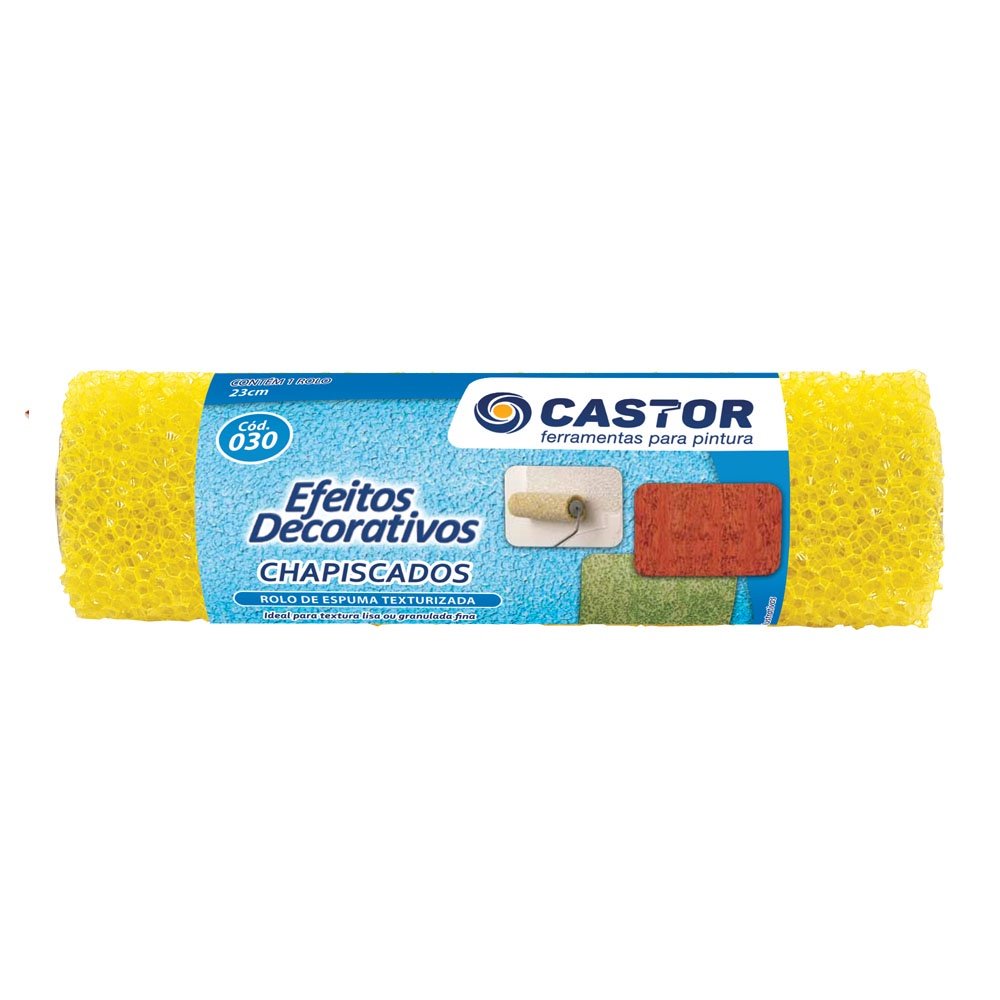 Rolo Espuma Texturizado 23CM s/ Cabo – Castor