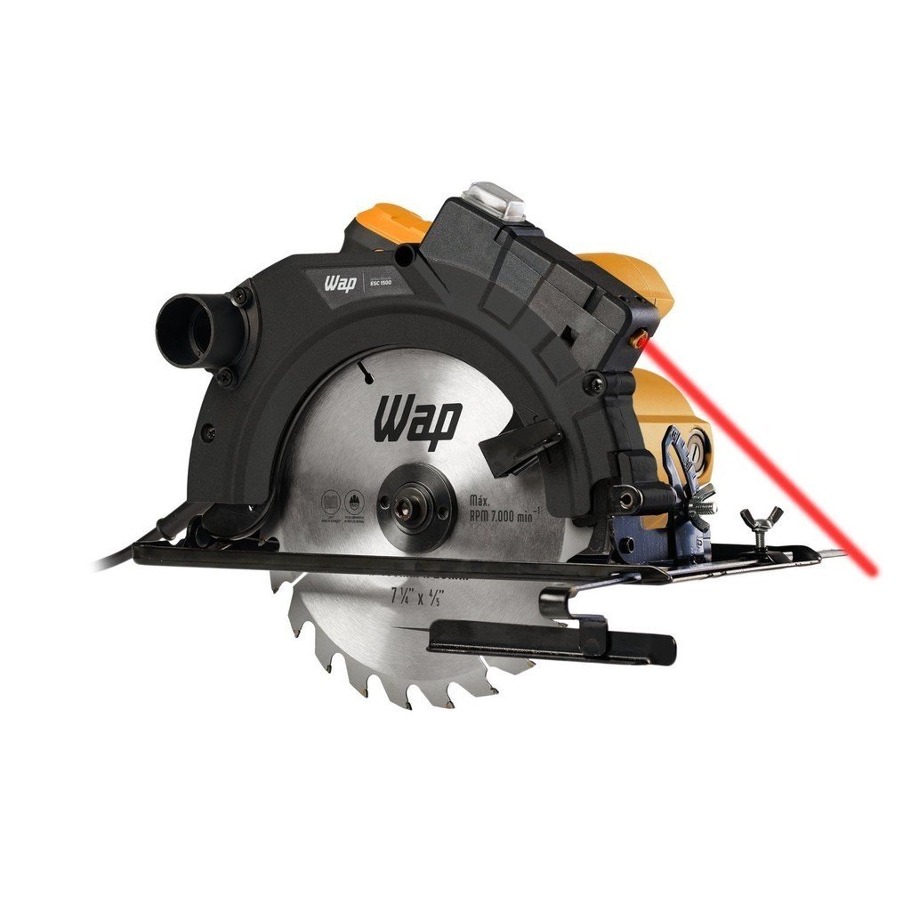 Serra Circular WAP 127V ESC 1500 Guia Laser e Disco de Corte 1500w