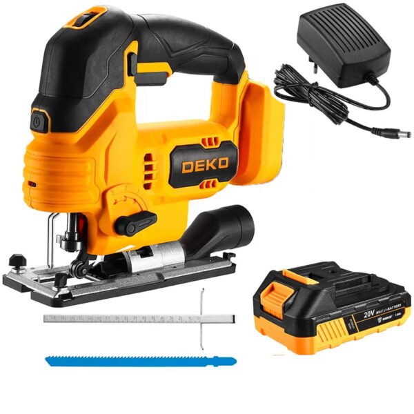 Serra Tico Tico a Bateria 20V Guia Laser LED com 1 Bateria + Acessórios DEKO