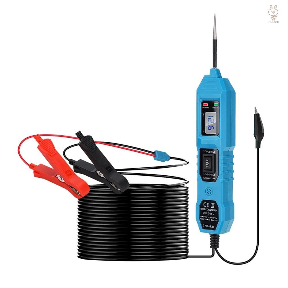 Testador De Sonda De Circuito De Potência Automotiva 3.5V-36V Sistema Elétrico Automotivo Ferramenta De Diagnóstico De Componentes De Ativação Diodo/Voltagem/Polaridade/Continuidade/Detecção De Terra Com Desplacador Digital LCD