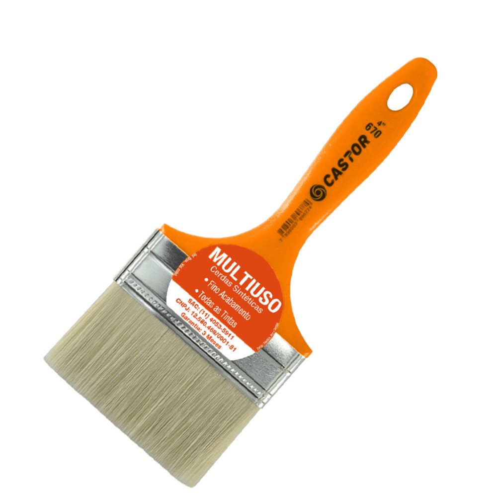 Trincha 4″ Seda Plus  Cerdas Sintéticas – Série 670 – Castor